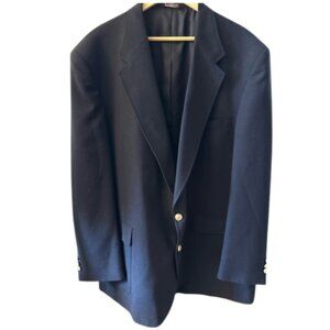 Ellis Clothing Navy Blazer Tailored USA Gold Button Sport Coat